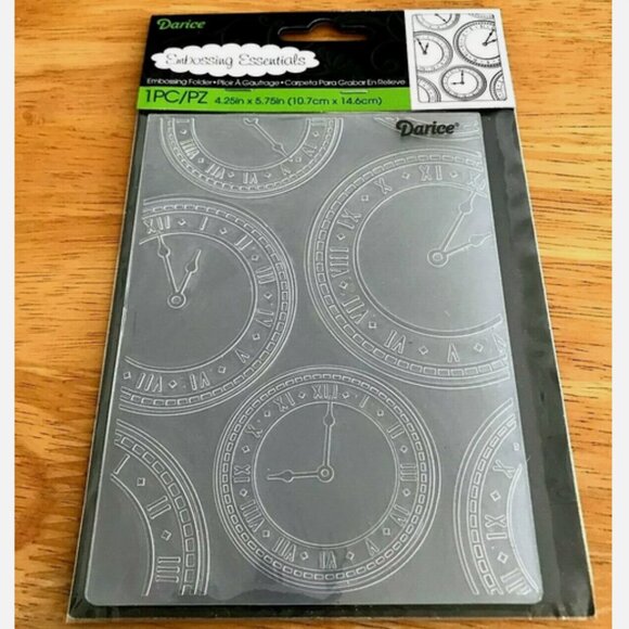 Darice Embossing Folder Vintage Clocks - Picture 1 of 2